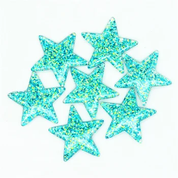 10PCS 36 mm Modrá Živice Svieti Konfety Star Cabochon|Živice Star Scrapbooking Zdobením|Vlasy Luk Centrum Príslušenstvo